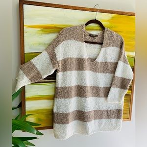 TOMMY BAHAMA - Summer sweater tan & white
